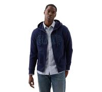 GAP Men's Logo Heritage Hoodie Hooded Full Zip Sweatshirt, Tapestry Navy, XL