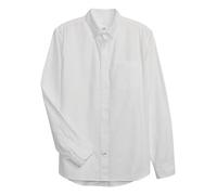 GAP Men's Long Sleeve Oxford Button Down Shirt, White, XL