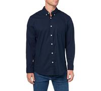 GAP Men's Long Sleeve Stretch Poplin Shirt, Tapestry Navy, Large