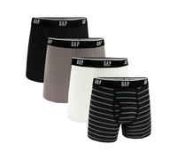 GAP Men's Underwear, Ultra Soft Modal Fabric with Fly Pouch Boxer Brief for Men, 4-Pack, Black, M