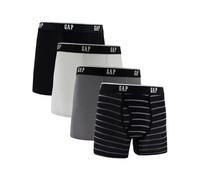 GAP Men's Underwear, Ultra Soft Modal Fabric with Fly Pouch Boxer Brief for Men, 4-Pack, Grey, M