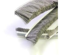 gap solid 2 meter Self Adhesive Draught Excluder Brush Pile Windows Doors Draft Proof Seal 9x5mm 9x9mm 9x15mm 9x23mm strip excluder (Color : 9x15mm, Size : Gray)