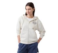GAP Women's Est. 1969 Hooded Logo Full Zip, Chino, Large