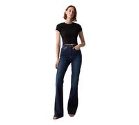 GAP Women's High Rise Flare Denim Jeans, Dark Wash V2, 26