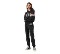 GAP Women's Logo Fleece Joggers Sweatpants, Heather Charcoal, XL