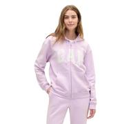 GAP womens Logo Hoodie Hooded Full Zip Sweatshirt, English Lavender Tcx, Medium