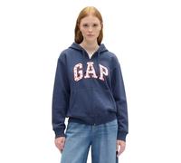 GAP Women's Logo Hoodie Hooded Full Zip Sweatshirt, Navy Cherries, Medium