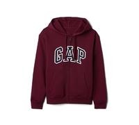 GAP Women's Logo Hoodie Hooded Full Zip Sweatshirt, Ruby Wine Ii, S