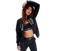GAP Women's Logo Hoodie Hooded Full Zip Sweatshirt, True Black V2, S