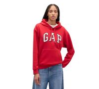 GAP Women's Logo Hoodie Hooded Pull-on Sweatshirt, Modern Red Logo, S