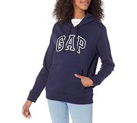GAP Women's Logo Hoodie Hooded Pull-on Sweatshirt, Navy Uniform, XS