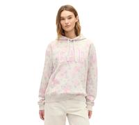 GAP Women's Logo Hoodie Hooded Pull-on Sweatshirt, Pink Floral, S