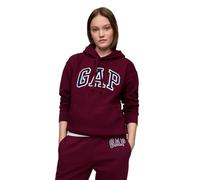 GAP Women's Logo Hoodie Hooded Pull-on Sweatshirt, Ruby Wine, Medium