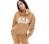 GAP Women's Logo Microfleece Hoodie Hooded Sweatshirt, Deerfield, S