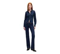 GAP Women's Long and Lean Fit Denim Jean, Dark Indigo, 27