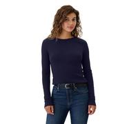 Gap Womens Long Sleeve Essential Ribbed Top, Navy Uniform, M