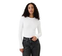 GAP Women's Long Sleeve Essential Ribbed Top, White000, M
