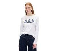 Gap Womens Long Sleeve Favorite Crew-Neck T-Shirt, White Uk, M