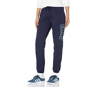 GAP Women's Oversized Logo Fleece Jogger Sweatpants, Navy Uniform, XXS