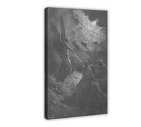 GAPAT An Angel Appears to Balaam by Gustave Dore Black And White Art Canvas Poster Wall Art Paintings for Living Room Bedroom Decoration Frame: 20x30inch(50x75cm)