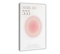 GAPAT Angel Number 555 Print Pink Aura Energy Wall Art Canvas Poster Wall Art Paintings for Living Room Bedroom Decoration Frame 16x24inch(40x60cm)