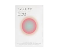 GAPAT Angel Number 666 Poster, Aura Energy Print, Y2K Room Decor Canvas Poster Wall Art Paintings for Living Room Bedroom Decoration Unframe 24x36inch(60x90cm)