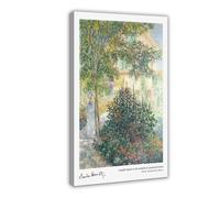 GAPAT Claude Monet Camille Monet in The Garden at Argenteuil Vintage Poster Wall Art Print Famous Painting Canvas Poster Bedroom Office Room Decor Gift Frame 12x18inch(30x45cm)