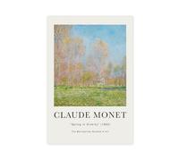 GAPAT Claude Monet Spring in Giverny 1890 Vintage Poster Wall Art Print Flower Field Colorful Spring Floral Canvas Poster Bedroom Office Room Decor Gift Unframe 16x24inch(40x60cm)