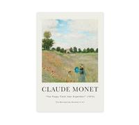 GAPAT Claude Monet The Poppy Field Near Argenteuil Vintage Poster Wall Art Print Flower Field Colorful Spring Floral Canvas Poster Wall Art Paintings for Living Room Bedroom Decoratio
