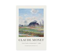 GAPAT Claude Monet Tulip Fields at Sassenheim Vintage Poster Wall Art Print Flower Field View Colorful Spring Floral Canvas Poster Wall Art Paintings for Living Room Bedroom Decoratio