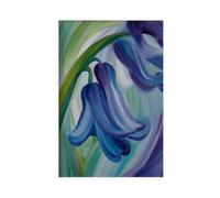 GAPAT Georgia Posters O'keeffe Bluebell Art Print Modern Floral Poster Canvas Poster Wall Art Paintings for Living Room Bedroom Decoration Unframe 24x36inch(60x90cm)