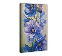 GAPAT Georgia Posters O'keeffe Inspired Floral Art Print Modern Botanical Home Decor Canvas Poster Wall Art Paintings for Living Room Bedroom Decoration Frame 20x30inch(50x75cm)