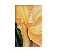 GAPAT Georgia Posters O'keeffe Inspired Floral Print Modern Yellow Bedroom Wall Art Canvas Poster Wall Art Paintings for Living Room Bedroom Decoration Unframe 20x30inch(50x75cm)