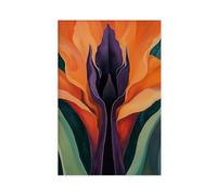 GAPAT Georgia Posters O'keeffe Iris Print Abstract Floral Art Poster Canvas Poster Bedroom Office Room Decor Gift Yellow Unframe 12x18inch
