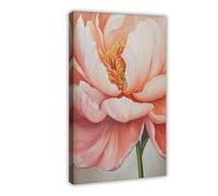 GAPAT Georgia Posters O'keeffe Peony Print Abstract Pink Flower Art, Modern Home Decor Canvas Poster Bedroom Office Room Decor Gift Frame 20x30inch(50x75cm)