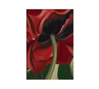 GAPAT Georgia Posters O'keeffe Poppy Print Abstract Red Flower, Modern Wall Art Canvas Poster Wall Art Paintings for Living Room Bedroom Decoration Unframe 12x18inch(30x45cm)