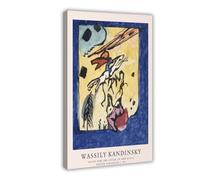 GAPAT Kandinsky 'der Blaue Reiter' Abstract Art Print Framed Vertical Poster Canvas Poster Bedroom Office Room Decor Gift Frame 16x24inch(40x60cm)