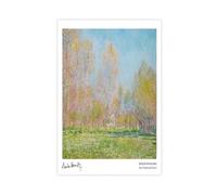 GAPAT Monet Spring in Giverny 1890 Vintage Exhibition Poster Art Print Claude Monet Canvas Poster Bedroom Office Room Decor Gift Unframe 16x24inch(40x60cm)