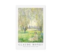 GAPAT Monet Spring Woman Seated Under The Willows Vintage Poster Wall Art Print Claude Monet Canvas Poster Bedroom Office Room Decor Gift Unframe 20x30inch(50x75cm)