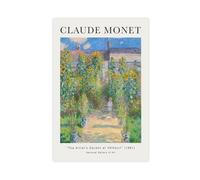 GAPAT Monet The Artist's Garden at Vétheuil 1881 Vintage Poster Art Print Claude Monet Canvas Poster Wall Art Paintings for Living Room Bedroom Decoration Unframe 12x18inch(30x45cm)
