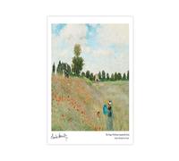 GAPAT Monet The Poppy Field Near Argenteuil Vintage Exhibition Poster Art Print Claude Monet Canvas Poster Bedroom Office Room Decor Gift Unframe 20x30inch(50x75cm)