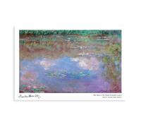 GAPAT Monet The Water Lily Pond Clouds Vintage Exhibition Poster Art Print Claude Monet Canvas Poster Bedroom Office Room Decor Gift Yellow Unframe 20x30inch