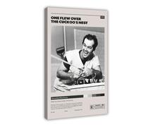 GAPAT One Flew Posters The Cuckoo's Nest Movie Poster Canvas Poster Wall Art Paintings for Living Room Bedroom Decoration Frame 16x24inch(40x60cm)
