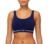GapBody Women's 2-Pack Seamless Cotton Comfort Bra, Seamless Bras for Women, Elysian Blue, L