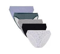 GapBody Women's 5-Pack Organic Cotton Stretch Bikini Panties, Ladies Soft Breathable Comfort Sexy Underwear, Fashion Pack, XS