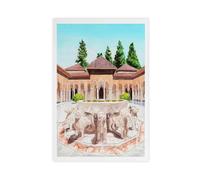 GAPKJGTS Alhambra Palace, Spain Granada Europe Canvas Poster Wall Art Decor Print Picture Paintings for Living Room Bedroom Decoration 08x12inch(20x30cm)