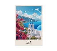 GAPKJGTS Ios Greece Travel Greek Island Canvas Poster Bedroom Decor Landscape Office Room Decor Gift 24x36inch(60x90cm)