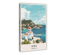 GAPKJGTS Kos Travel Greek Island Canvas Poster Wall Art Decor Print Picture Paintings for Living Room Bedroom Decoration 12x18inch(30x45cm)