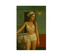 GAPKJGTS Laundry Girl Vintage Cinematic Canvas Poster Bedroom Decor Landscape Office Room Decor Gift 20x30inch(50x75cm)