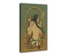 GAPKJGTS Letting Go Surreal Symbolic Lesbian Couple Canvas Poster Wall Art Decor Print Picture Paintings for Living Room Bedroom Decoration 16x24inch(40x60cm)
